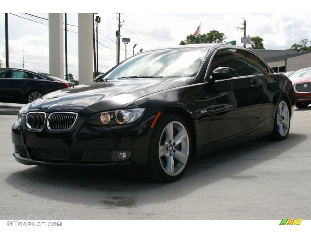 2007 3 Series 335i Convertible - Jet Black / Coral Red/Black photo #9