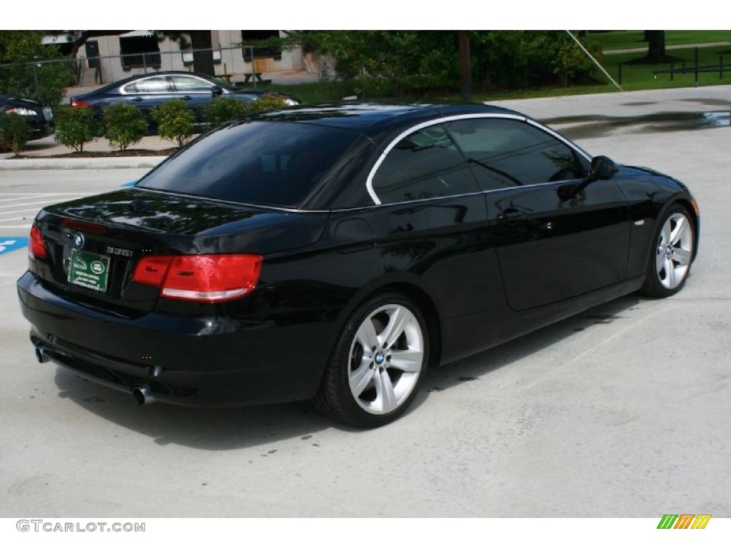2007 3 Series 335i Convertible - Jet Black / Coral Red/Black photo #13