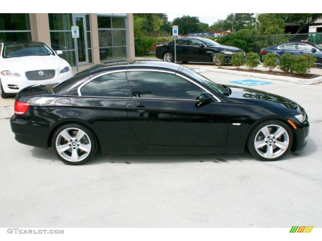2007 3 Series 335i Convertible - Jet Black / Coral Red/Black photo #14