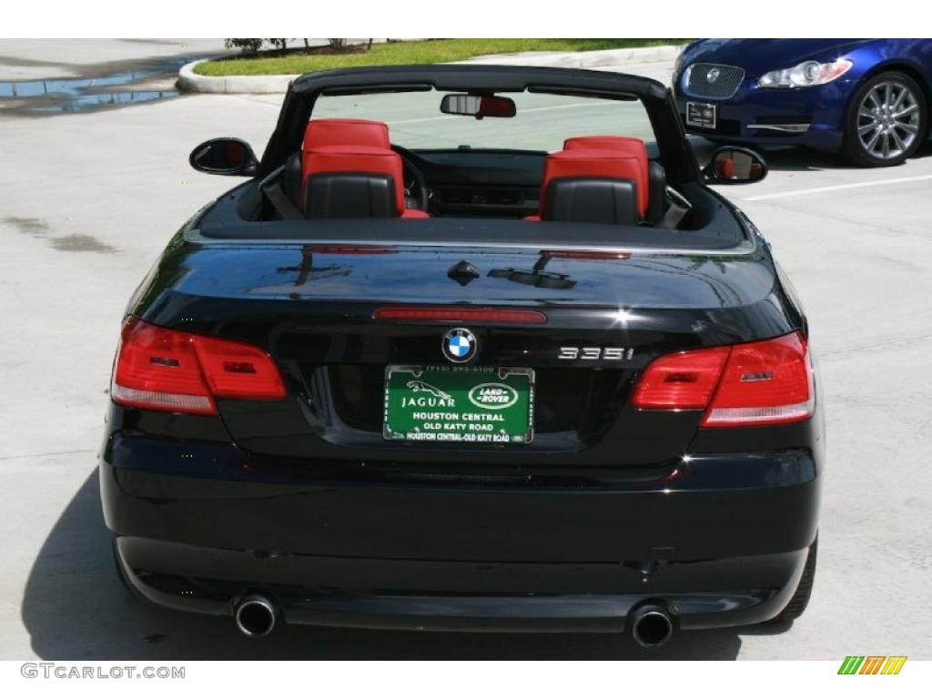 2007 3 Series 335i Convertible - Jet Black / Coral Red/Black photo #20