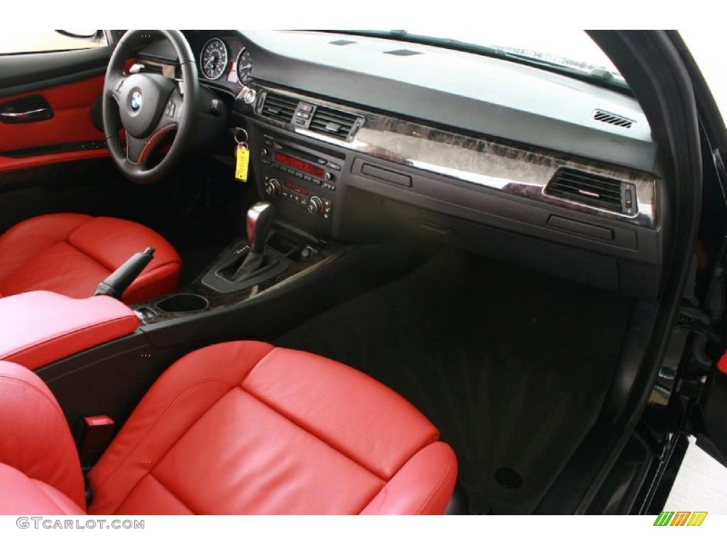 2007 3 Series 335i Convertible - Jet Black / Coral Red/Black photo #29