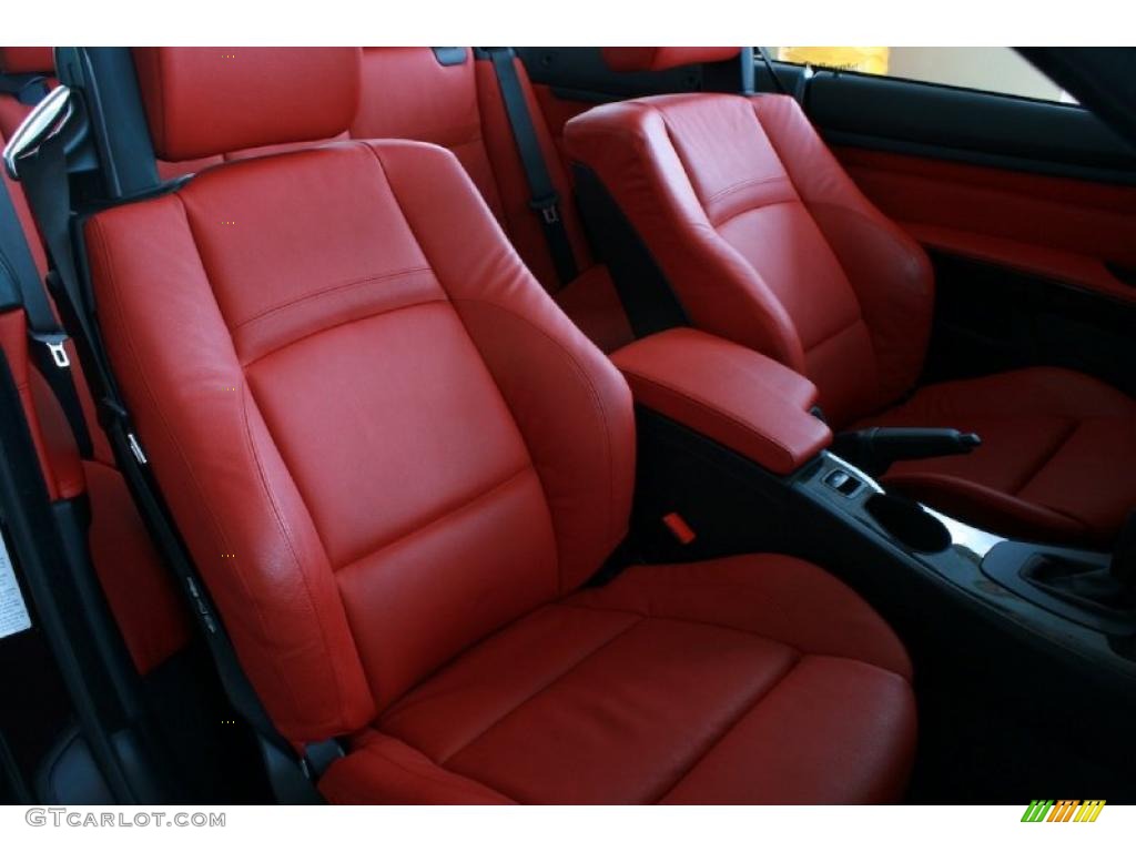 2007 3 Series 335i Convertible - Jet Black / Coral Red/Black photo #32
