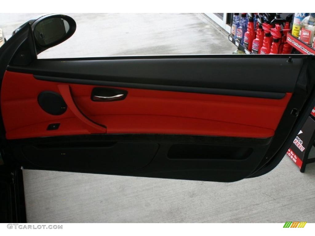 2007 3 Series 335i Convertible - Jet Black / Coral Red/Black photo #35