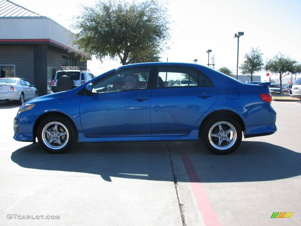 2009 Corolla S - Blue Streak Metallic / Dark Charcoal photo #4
