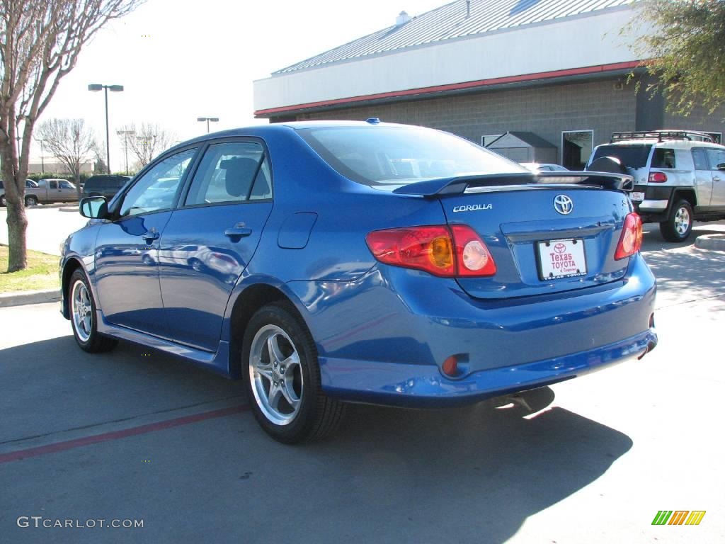 2009 Corolla S - Blue Streak Metallic / Dark Charcoal photo #5