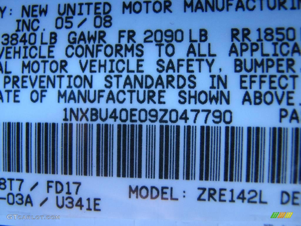 2009 Corolla S - Blue Streak Metallic / Dark Charcoal photo #15