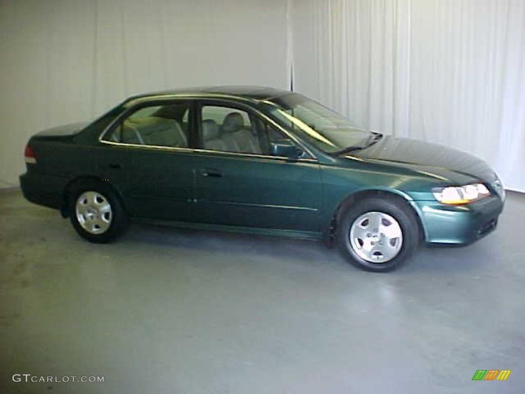 2002 Accord EX V6 Sedan - Noble Green Pearl / Ivory photo #3
