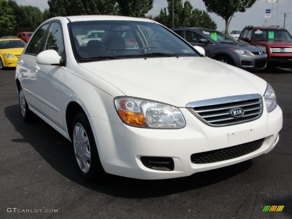 2008 Spectra EX Sedan - White / Gray photo #1