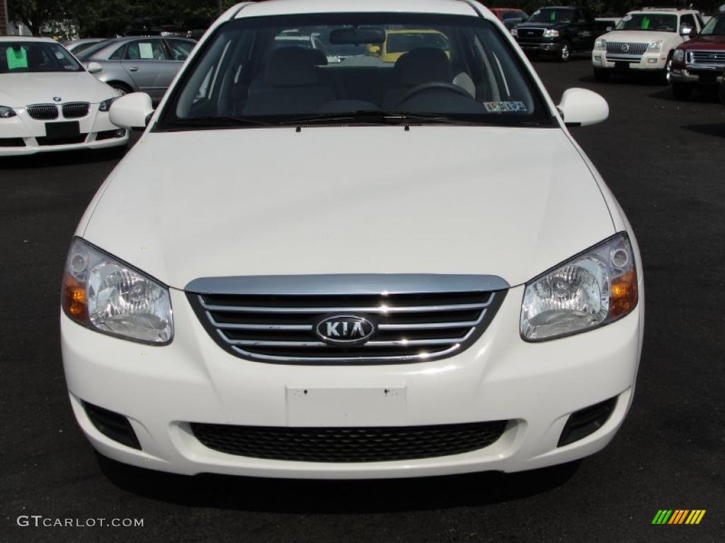 2008 Spectra EX Sedan - White / Gray photo #2