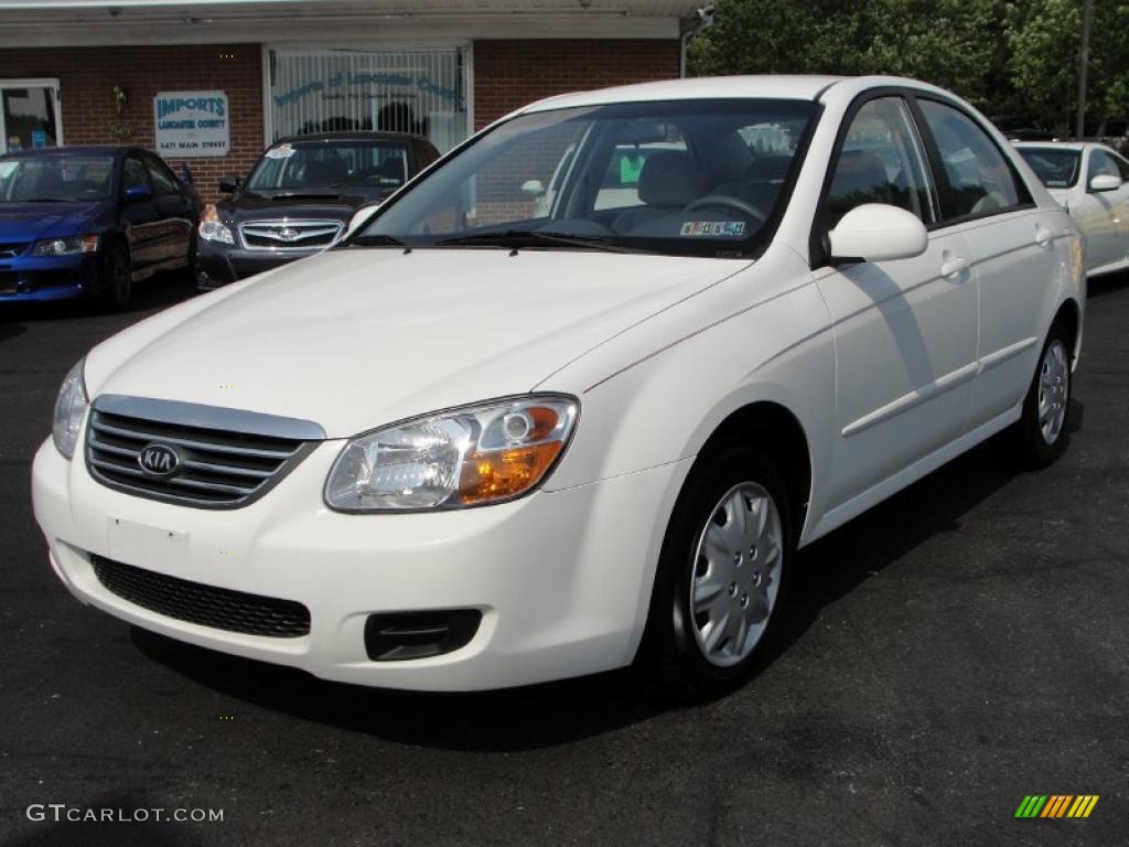 2008 Spectra EX Sedan - White / Gray photo #3