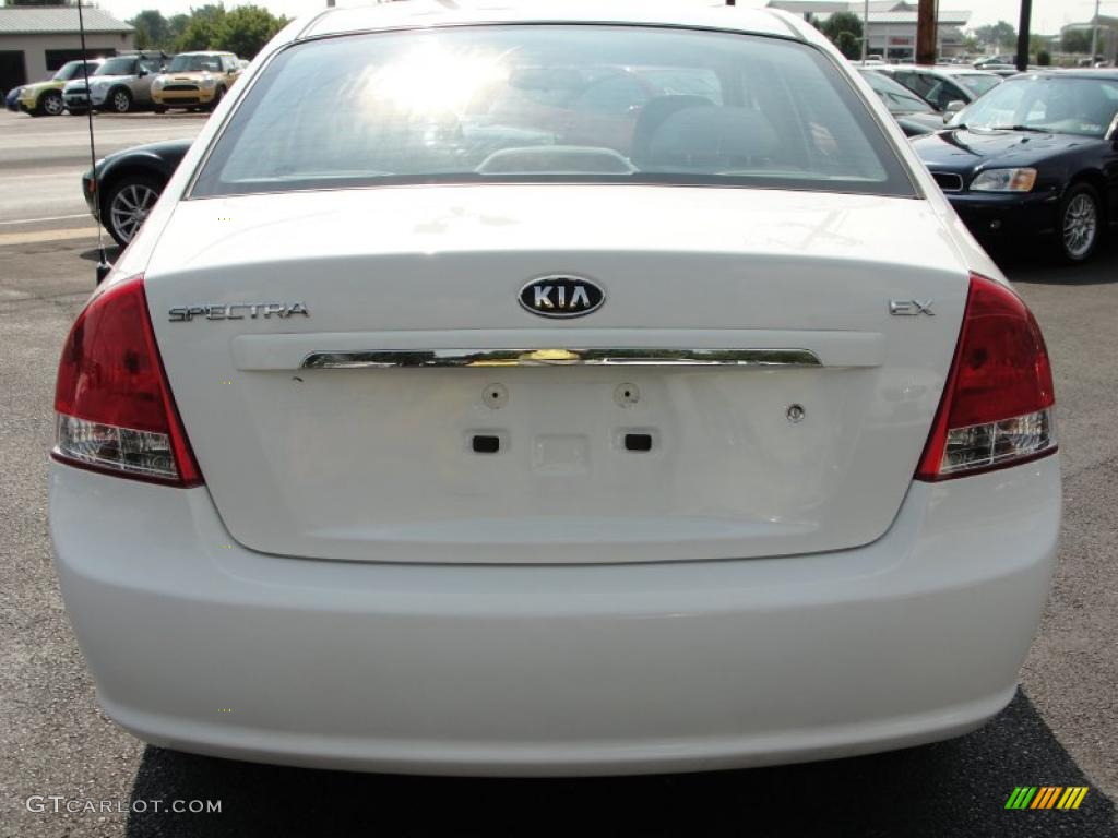 2008 Spectra EX Sedan - White / Gray photo #5