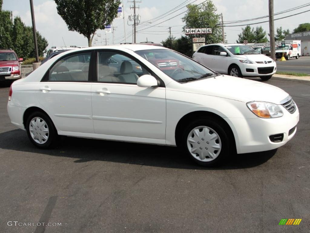 2008 Spectra EX Sedan - White / Gray photo #7