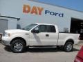 2008 White Sand Tri-Coat Ford F150 Lariat SuperCab 4x4  photo #2