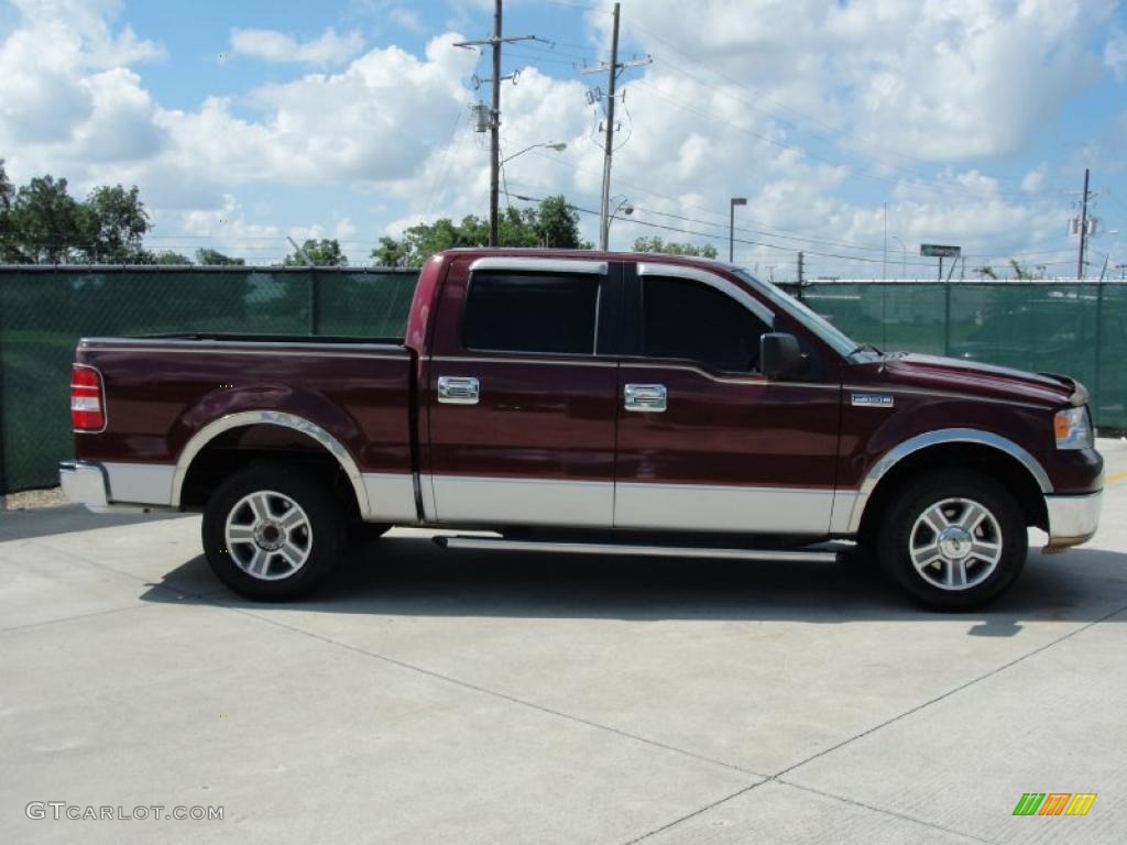 2006 F150 XLT SuperCrew - Dark Toreador Red Metallic / Medium/Dark Flint photo #2