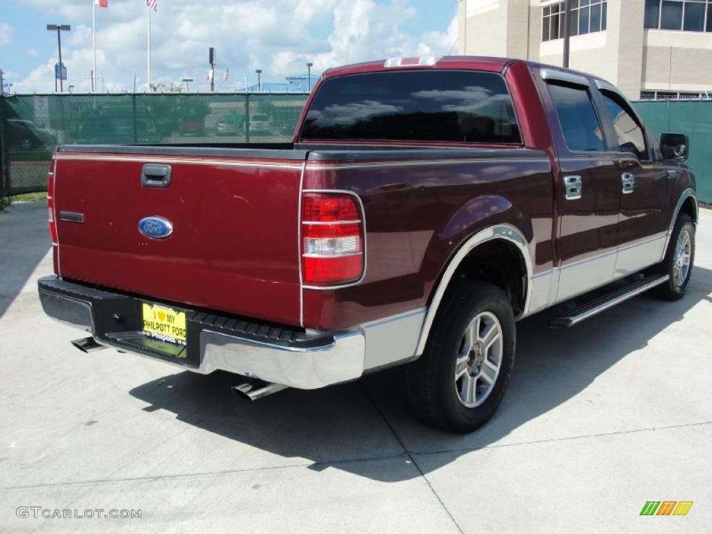 2006 F150 XLT SuperCrew - Dark Toreador Red Metallic / Medium/Dark Flint photo #3