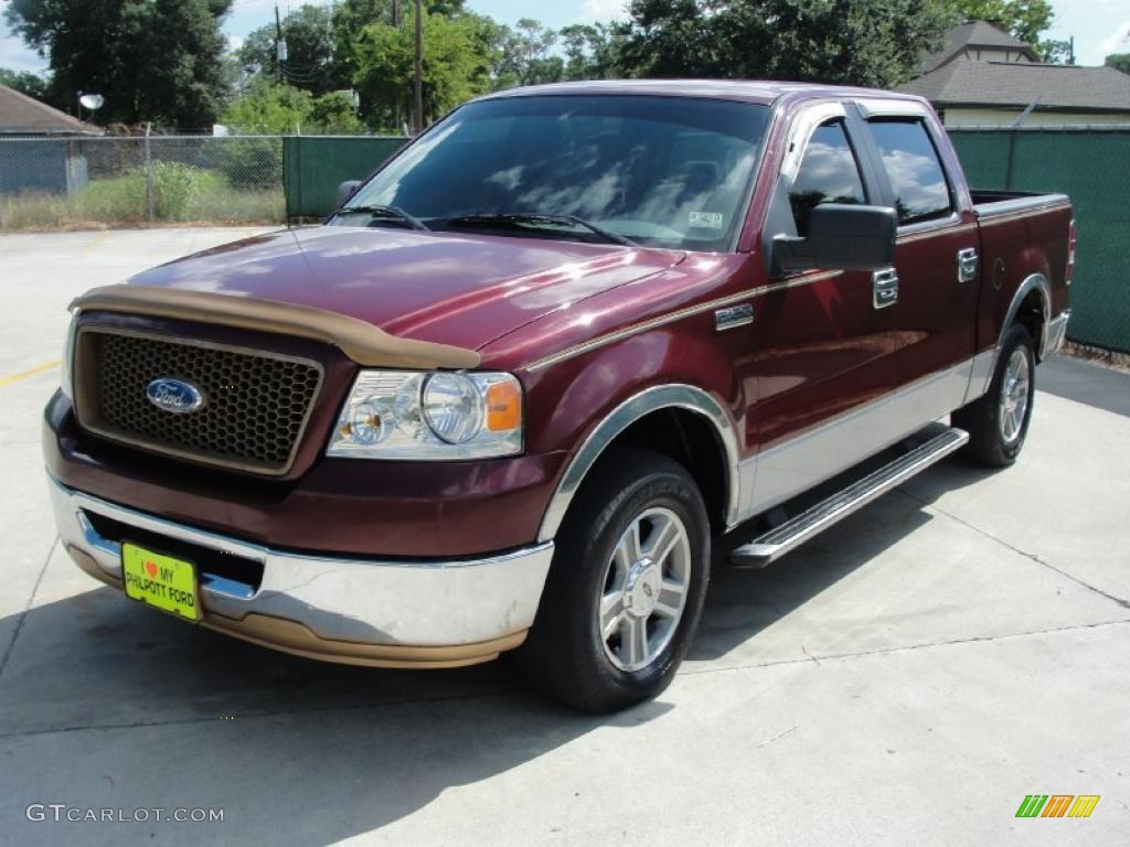 2006 F150 XLT SuperCrew - Dark Toreador Red Metallic / Medium/Dark Flint photo #7