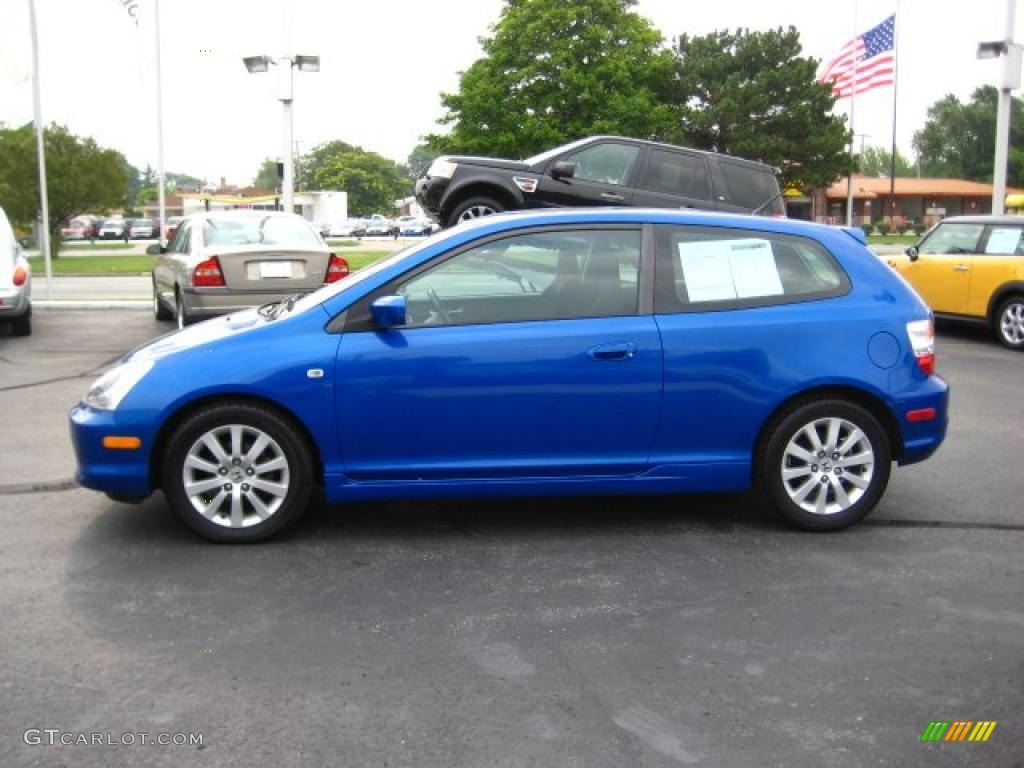 2004 Civic Si Coupe - Fiji Blue Pearl / Black photo #2