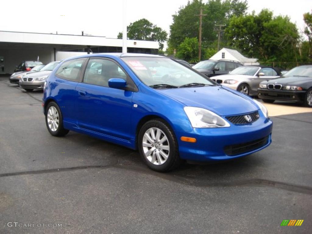 2004 Civic Si Coupe - Fiji Blue Pearl / Black photo #7