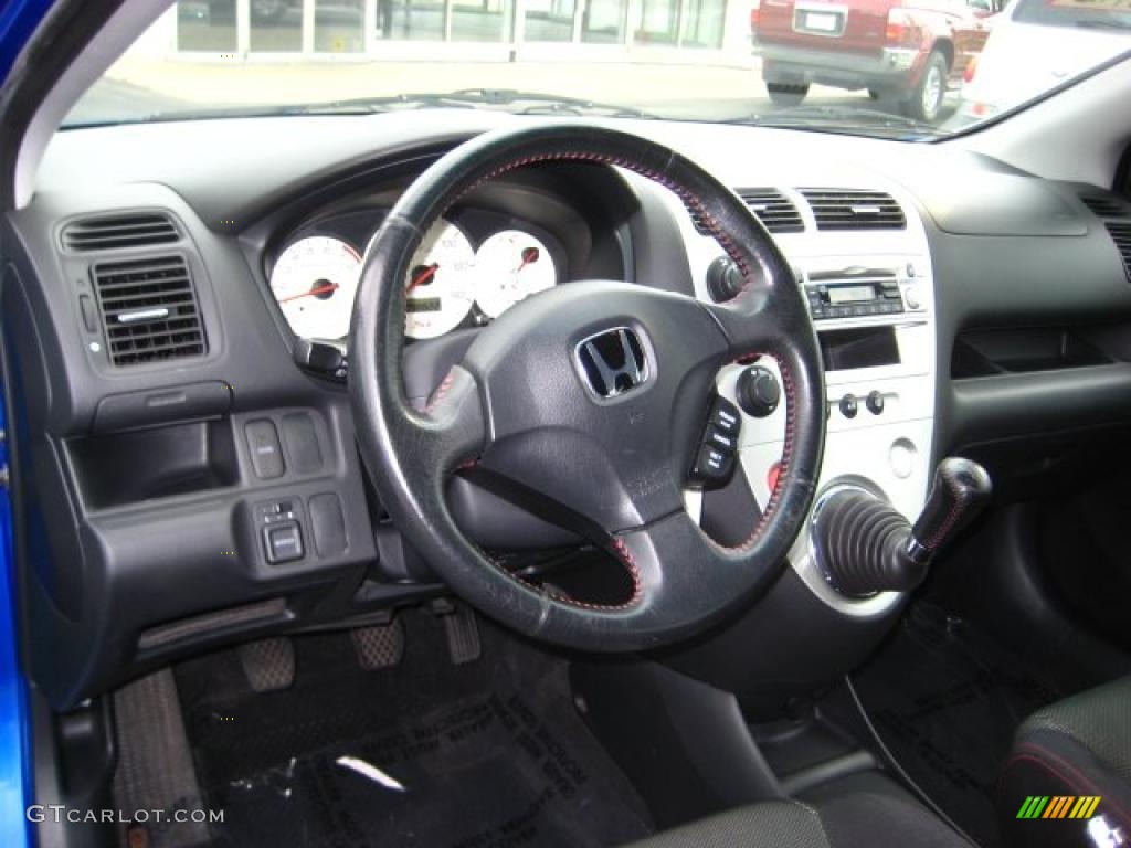 2004 Civic Si Coupe - Fiji Blue Pearl / Black photo #11