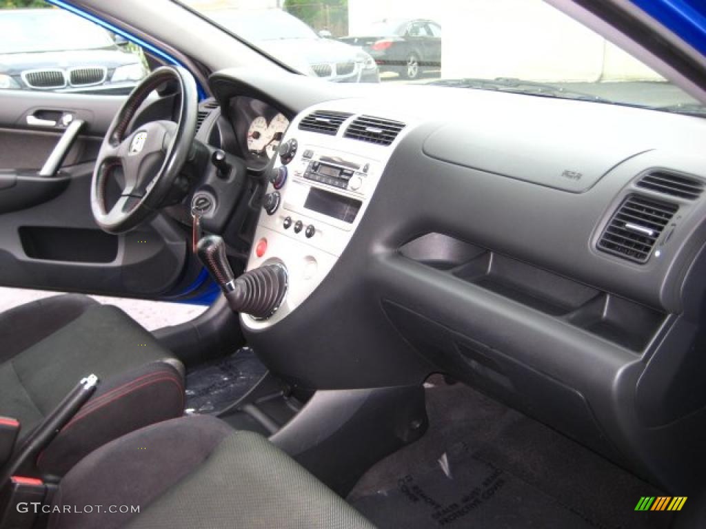 2004 Civic Si Coupe - Fiji Blue Pearl / Black photo #13