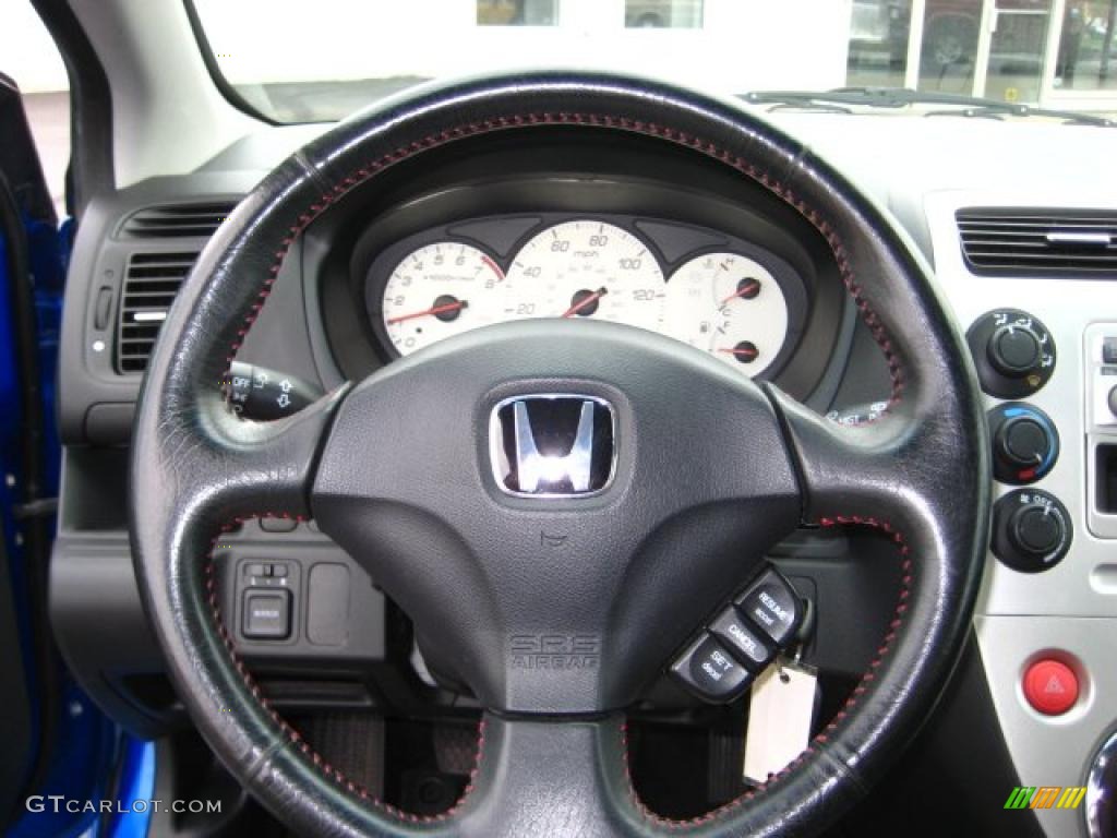 2004 Civic Si Coupe - Fiji Blue Pearl / Black photo #17