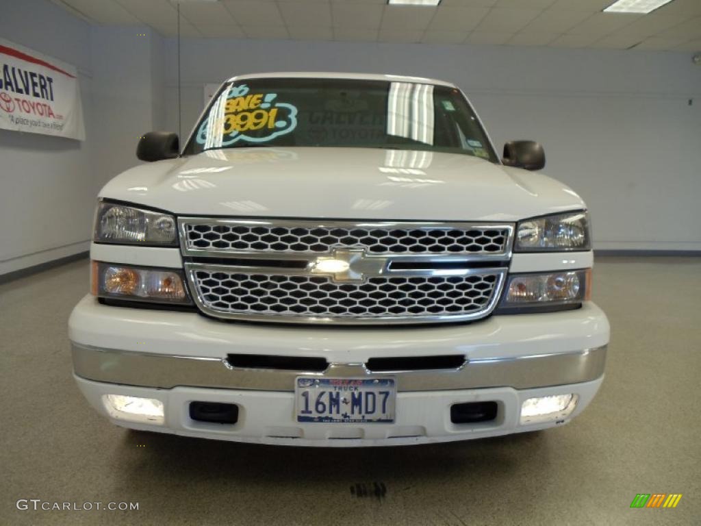 2006 Silverado 1500 LS Crew Cab - Summit White / Medium Gray photo #2