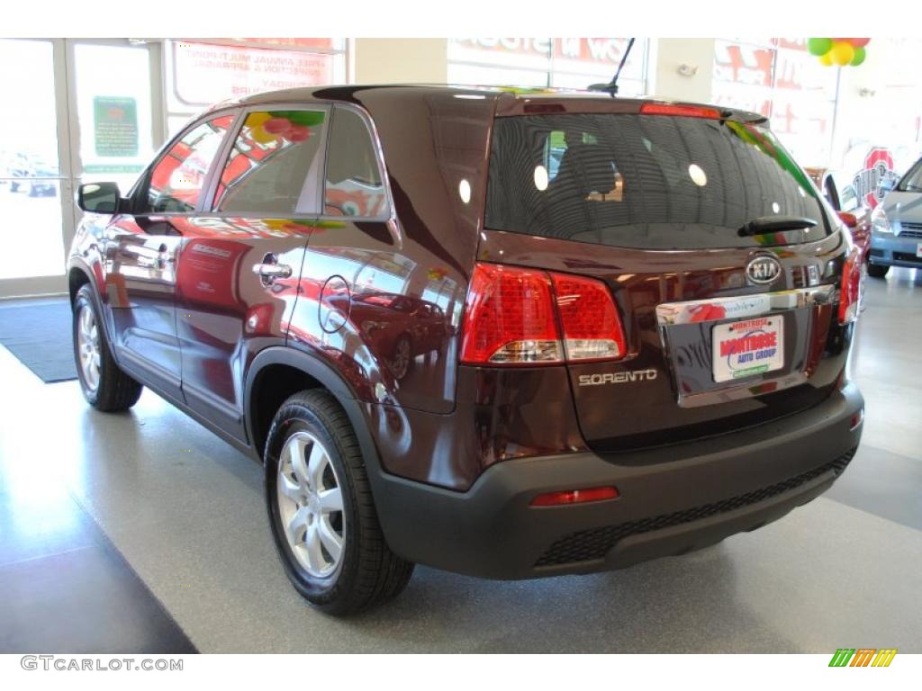 2011 Sorento LX - Dark Cherry / Black photo #5