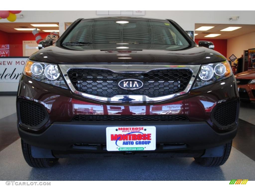 2011 Sorento LX - Dark Cherry / Black photo #12