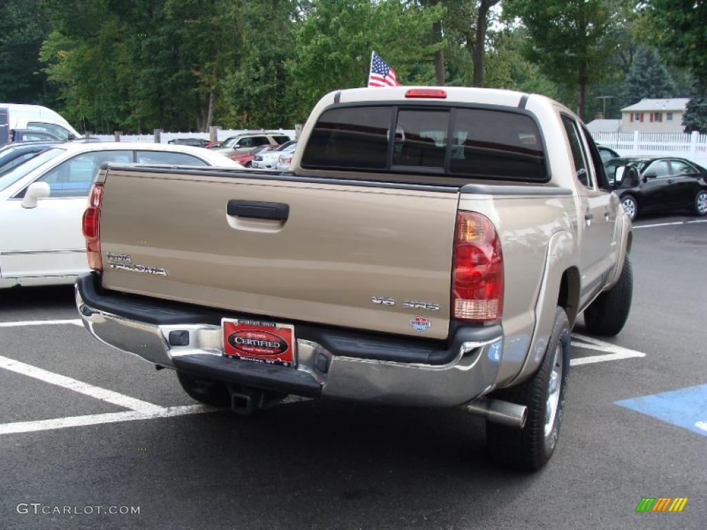 2005 Tacoma V6 Double Cab 4x4 - Desert Sand Mica / Graphite Gray photo #5