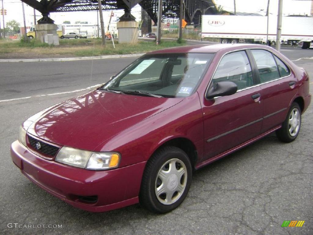 1998 Sentra GXE - Ruby Red Pearl Metallic / Gray photo #1