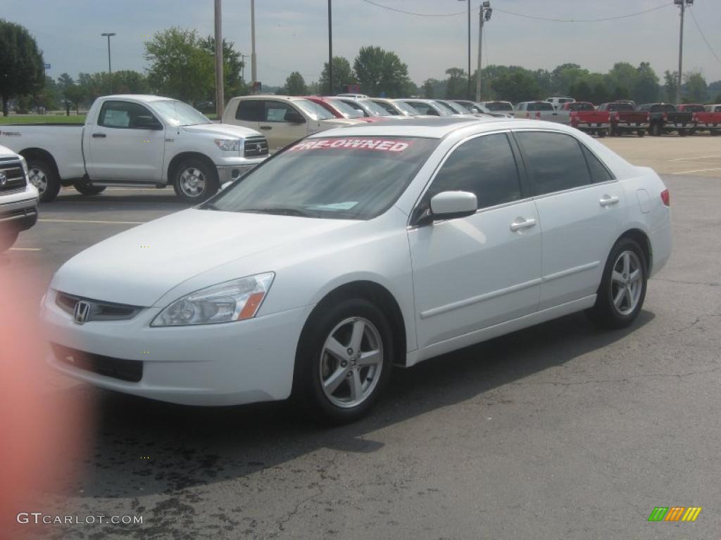 2005 Accord EX-L Sedan - Taffeta White / Ivory photo #3