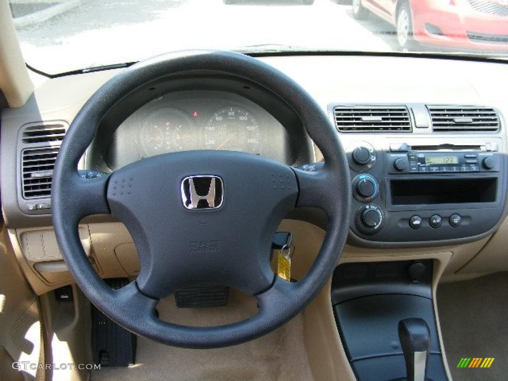 2004 Civic Value Package Sedan - Galapagos Green / Ivory Beige photo #14