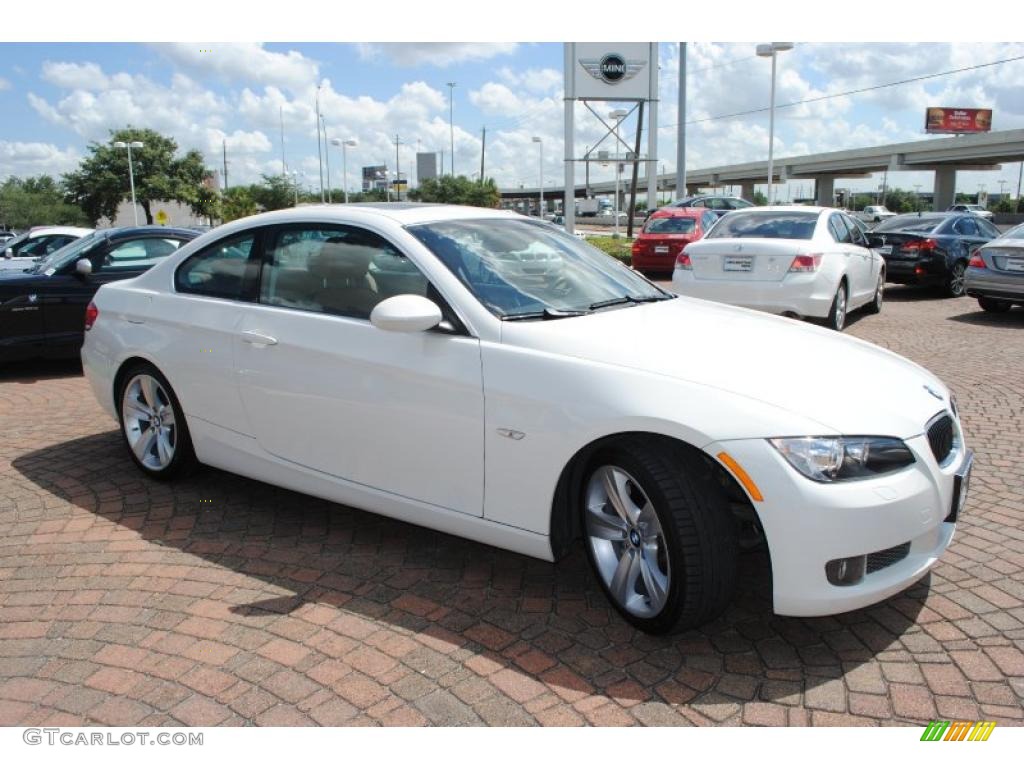 2007 3 Series 335i Coupe - Alpine White / Saddle Brown/Black photo #7