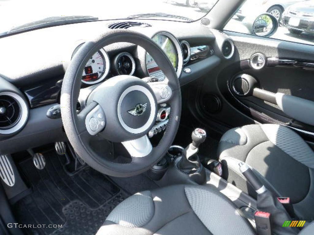 Black/Grey Interior 2009 Mini Cooper John Cooper Works Hardtop Photo #34468725