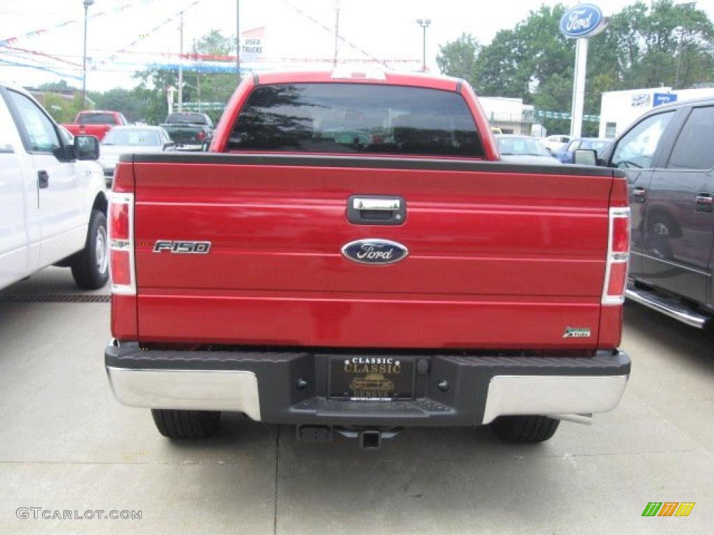 2010 F150 XLT SuperCab - Red Candy Metallic / Medium Stone photo #5