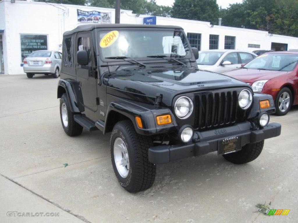 2004 Wrangler Sahara 4x4 - Black / Khaki photo #3