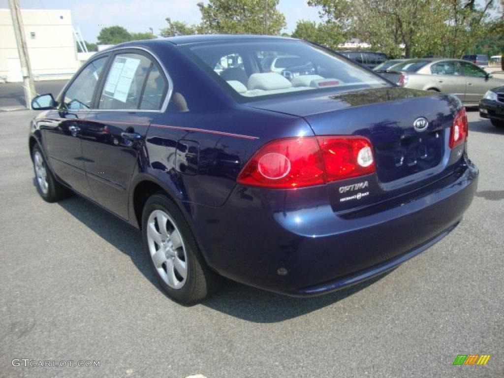2008 Optima LX - Deep Ocean Blue / Gray photo #3