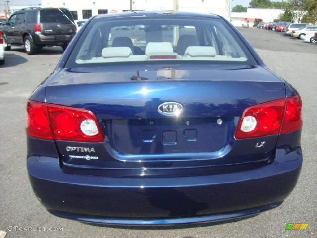 2008 Optima LX - Deep Ocean Blue / Gray photo #4