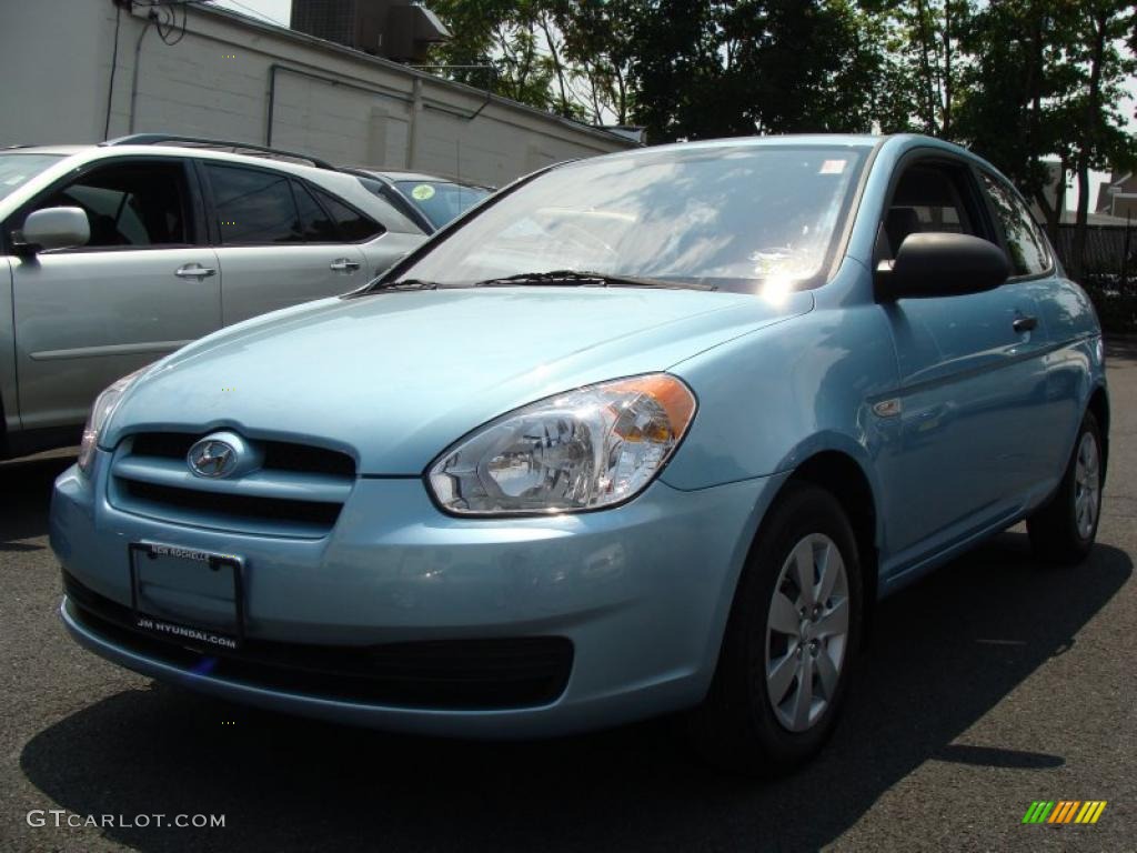 Ice Blue Hyundai Accent