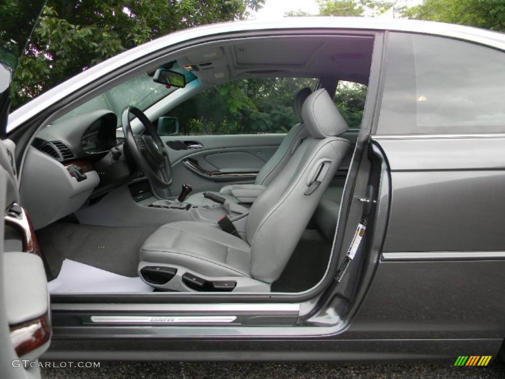 2005 3 Series 325i Coupe - Sparkling Graphite Metallic / Grey photo #14