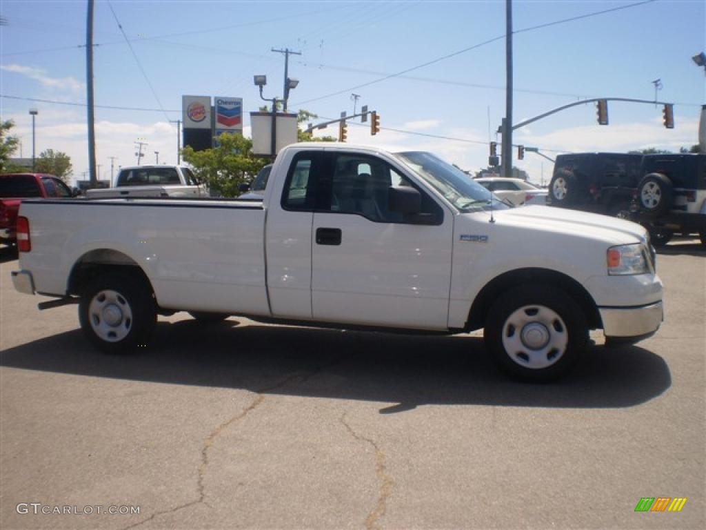2004 F150 XLT Regular Cab - Oxford White / Dark Flint photo #4