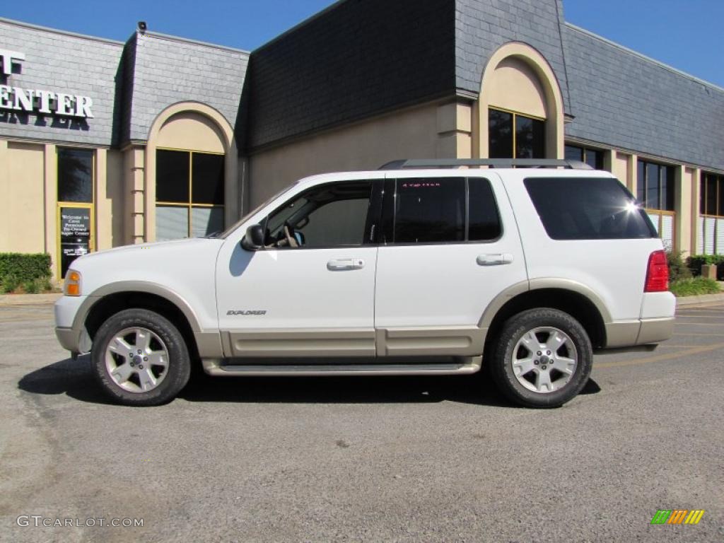 2005 Explorer Eddie Bauer 4x4 - Oxford White / Medium Parchment photo #4