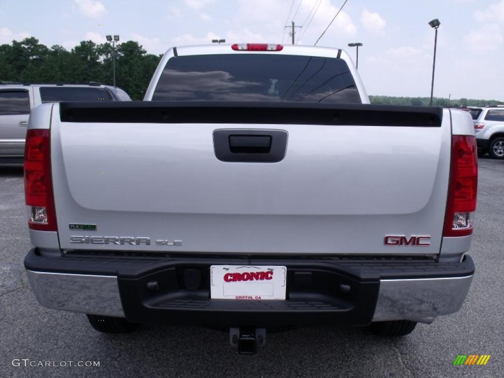 2010 Sierra 1500 SLE Crew Cab 4x4 - Pure Silver Metallic / Ebony photo #7