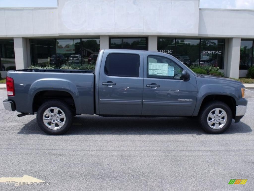 2010 Sierra 1500 SLT Crew Cab - Stealth Gray Metallic / Ebony photo #1