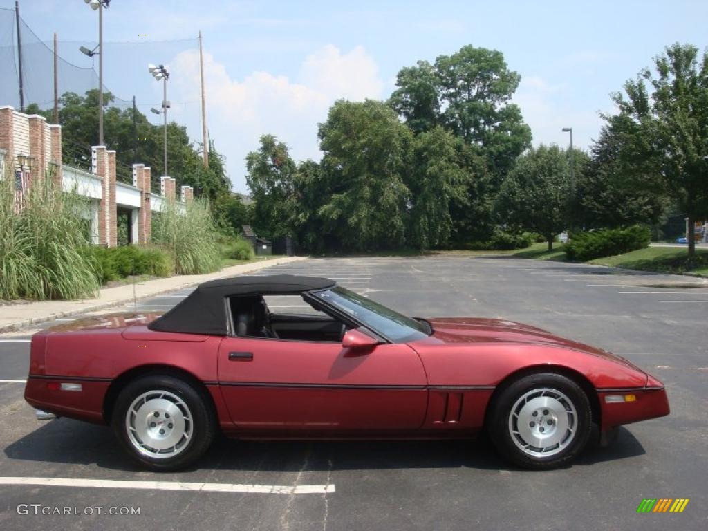Dark Red Metallic 1986 Chevrolet Corvette Convertible Exterior Photo #34478805