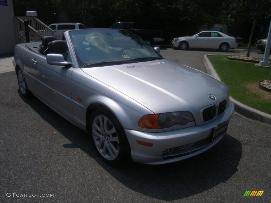 2002 3 Series 330i Convertible - Titanium Silver Metallic / Grey photo #7