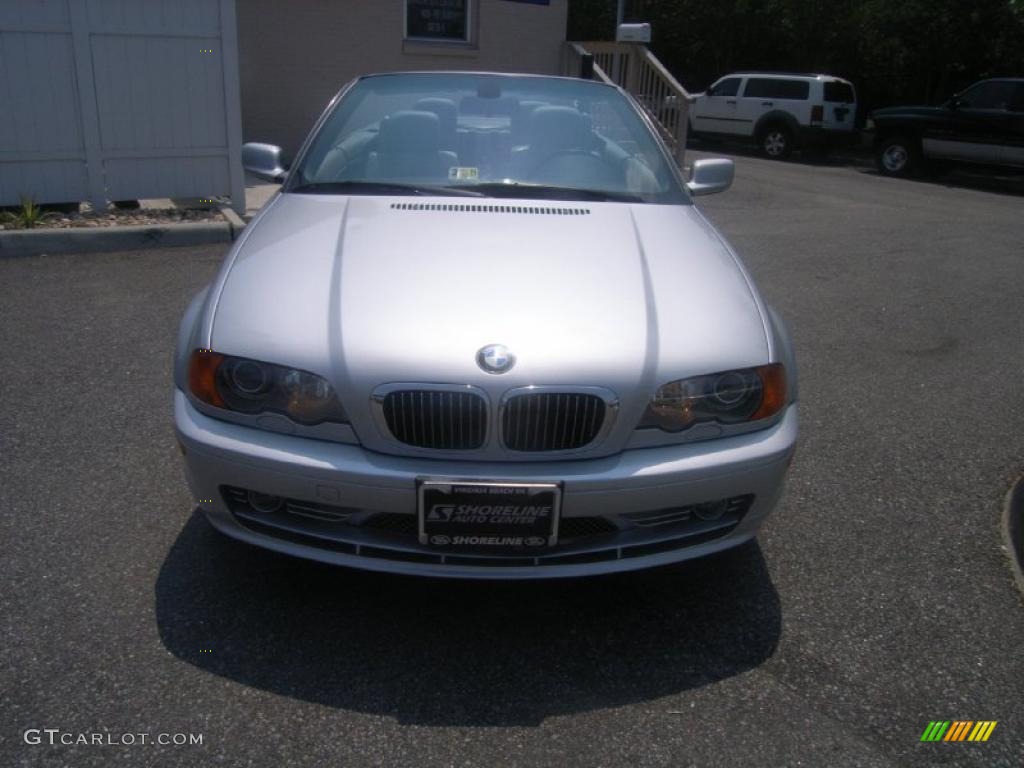 2002 3 Series 330i Convertible - Titanium Silver Metallic / Grey photo #8