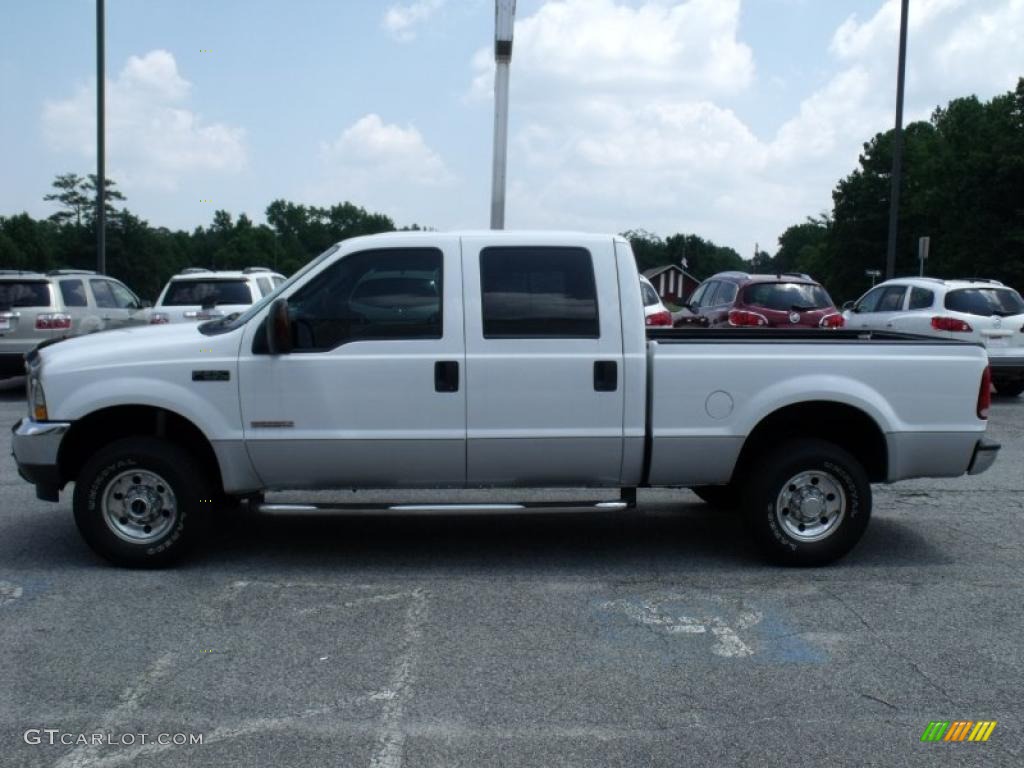 2004 F250 Super Duty XLT Crew Cab 4x4 - Oxford White / Medium Flint photo #5