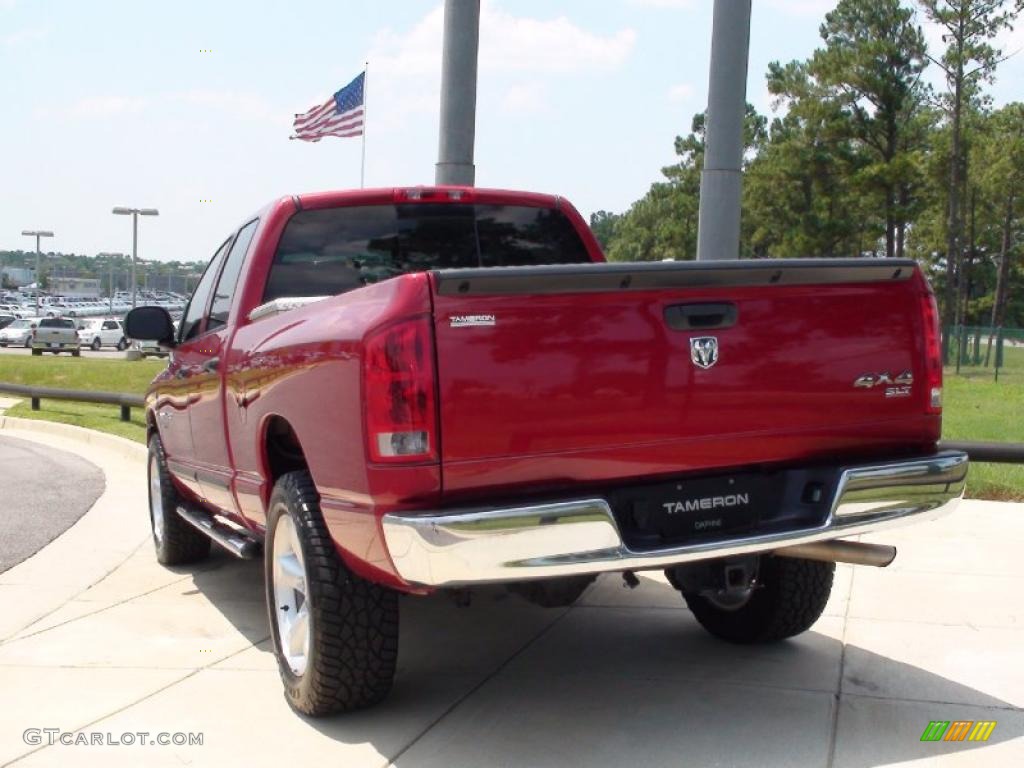 2006 Ram 1500 SLT Quad Cab 4x4 - Inferno Red Crystal Pearl / Medium Slate Gray photo #9