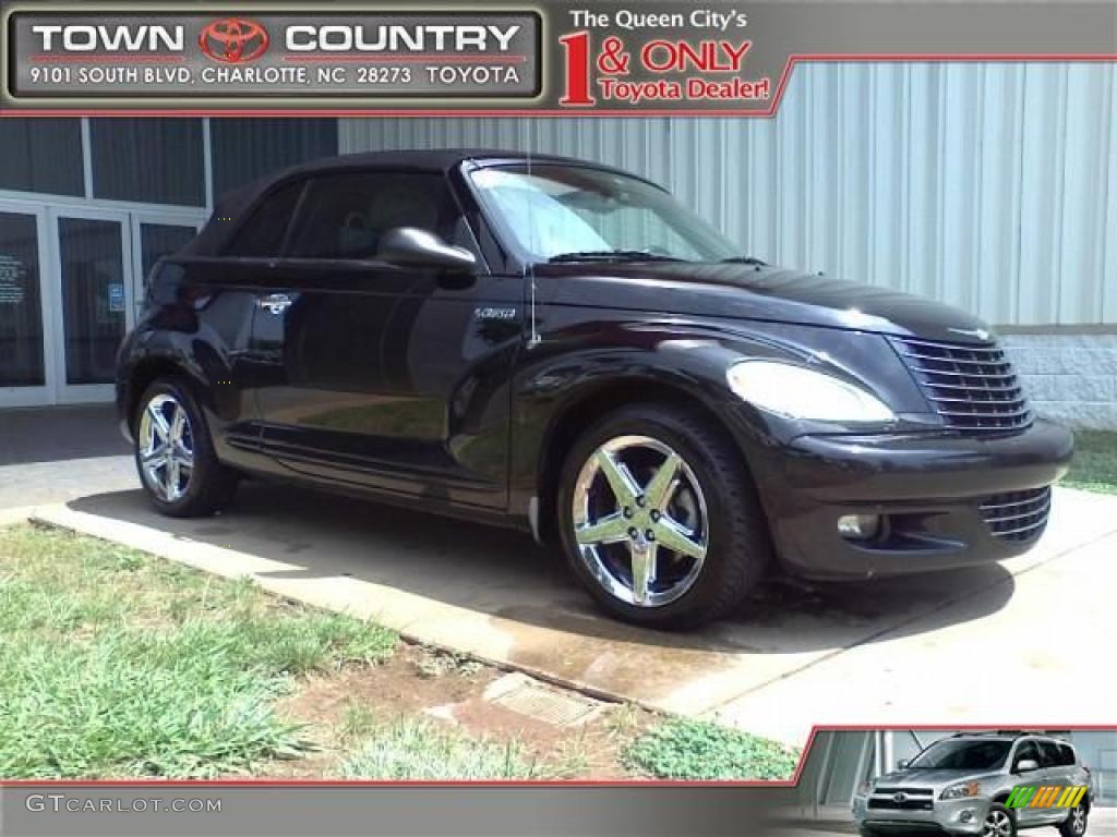 2005 PT Cruiser GT Convertible - Black / Taupe/Pearl Beige photo #1